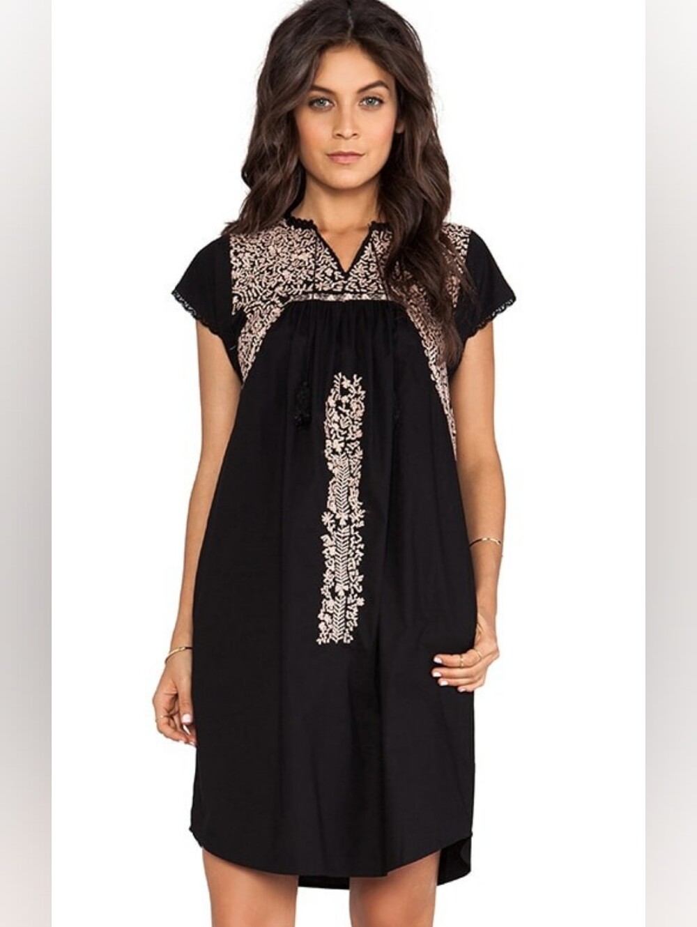 Ulla Johnson Dahlia Embroidered Dress Short Sleeve Women’s Size 4 BOHO